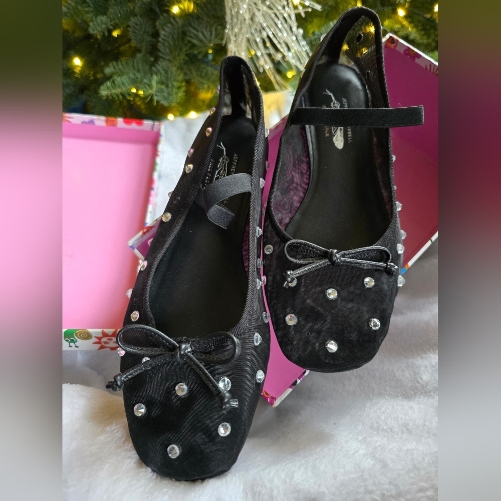 Jeffrey Campbell Black Studded Ballet Flats - Picture 5 of 9